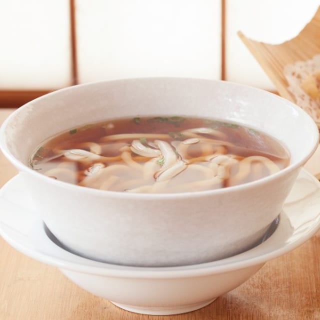 Plain Udon Noodles Soup.